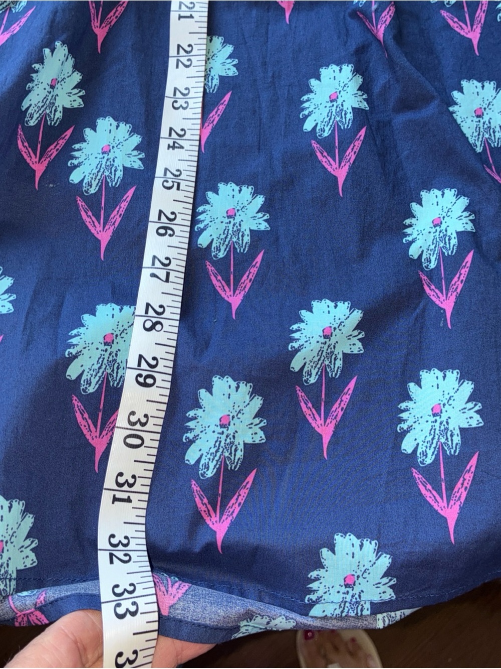 GIGIO Navy Midi Dress with Turquoise & Pink Floral Print - Picture 7 of 7